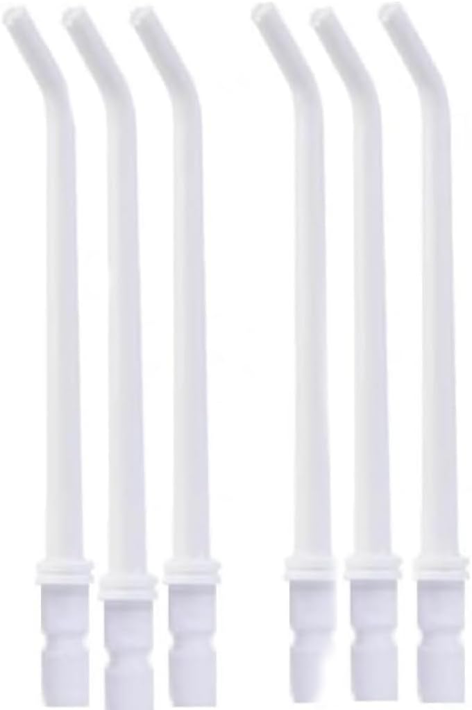 Replacement Normal Nozzle for Panasonic WEW0987 EW-DJ11​-A Cordless Water Dental Flosser - Oral Irrigator Jet Tips for Teeth Cleaning Dual-Speed Pulse Oral Irrigator Accessories (6Pcs)