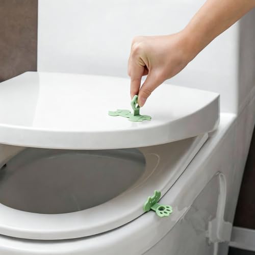 Toilet Seat Lifter HandleToilet Seat toilet seat opener Toilet lid handle holder Drawer Handle Easy Operate Aesthetically Pleasing Long-Term Use (Green)