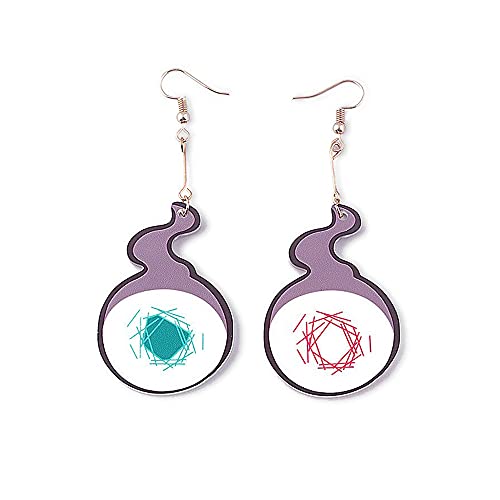 PIDAK Shop - Pendientes de cosplay, violetas y blancos, del
