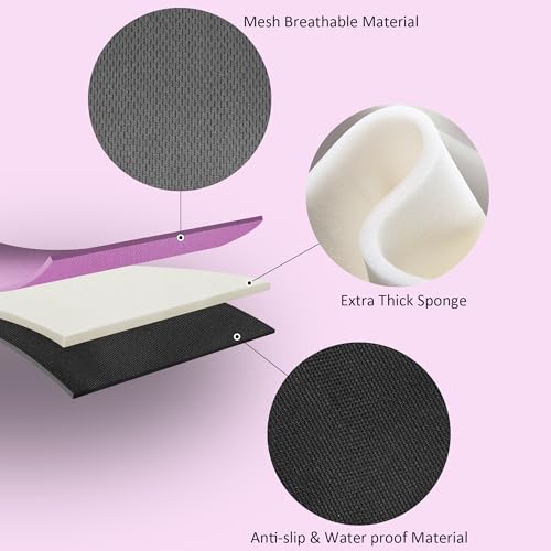 Image of Baby Piddle Pad- Fully Waterproof Toddler Liner & Seat Protector Compatible with Car Seat Stroller with 3D Breathable Material-360 Degree Protection (Pink)