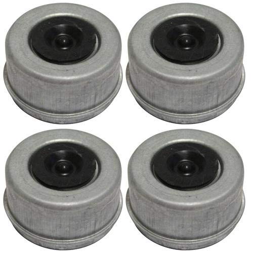 5.2k Trailer Axle Hub Dust Grease Cap - 5200 lb Capacity - 2.44  - (4 Pack)