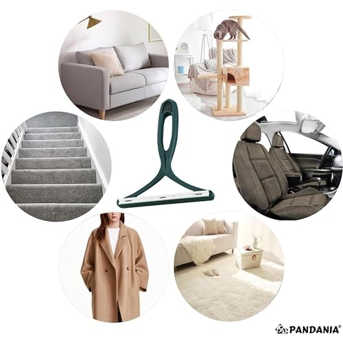 PANDANIA Tierhaarbürste & Fusselentferner für Kleidung, Teppich, Sofa, Auto – Effektive Tierhaarentfernung mit Dual-Seite | Wiederverwendbar für Hund & Katze