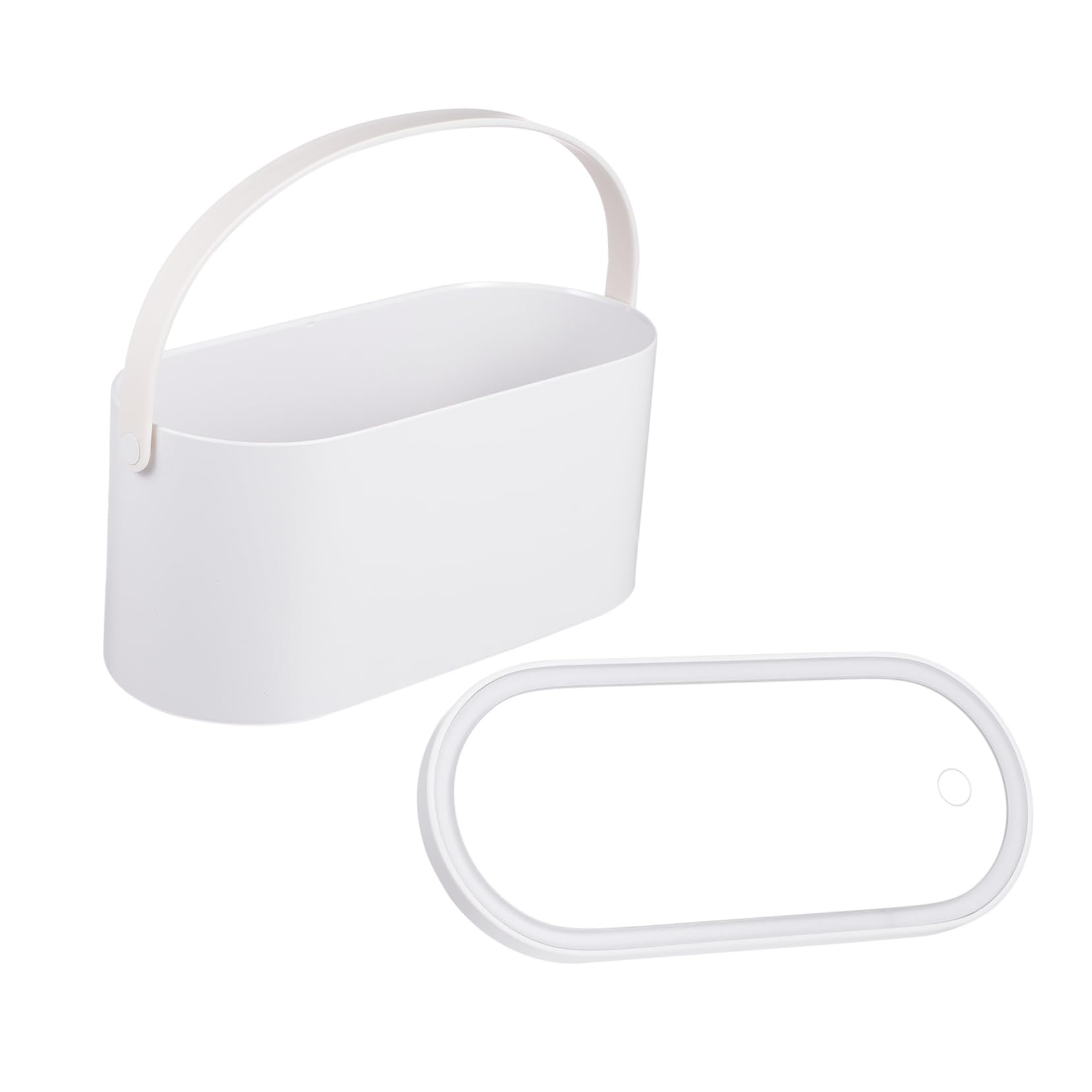 WOFASHPURET Travel Makeup Organizer Led Mirror Plastic Glass Touch Brightness Control