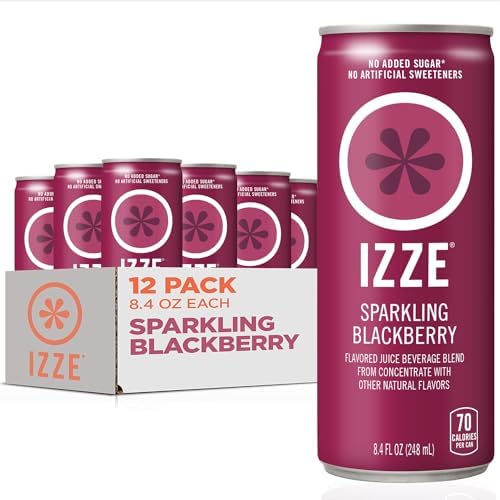 IZZE Sparkling Juice, Blackberry, 8.4 Fl Oz (12 Count) Grocery & Gourmet Food