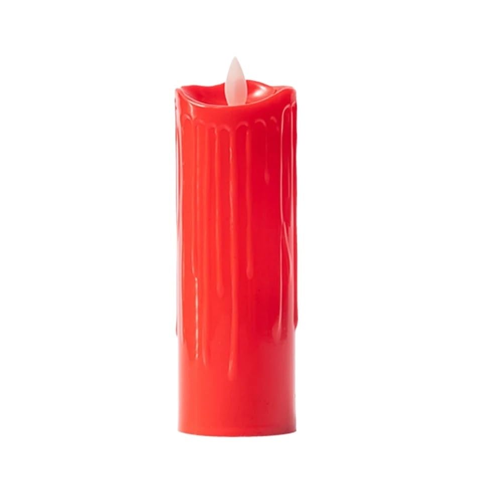 TANGSIYANG Led Candles LED Candles Light Electronic Red Candle Home Festival Party Decoration(15cm)