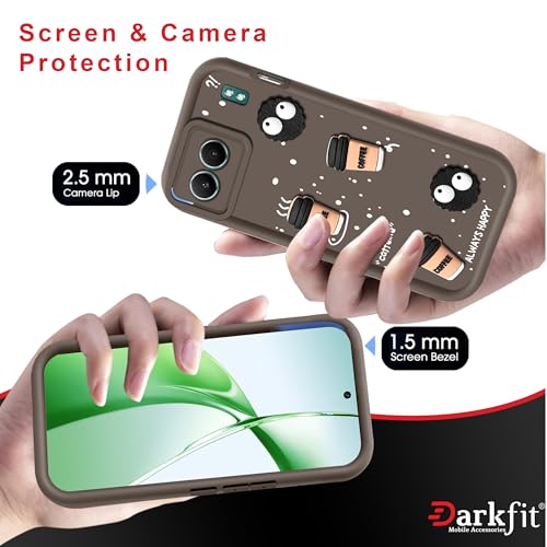 Image of Back Case Cover Compatible with OnePlus Nord 4 5G | Cute Fun Cartoon Ball 3D Coffee Silicone Case | Body Protection | Camera Protection | Shock Proof | Color Brown | Pack of 1