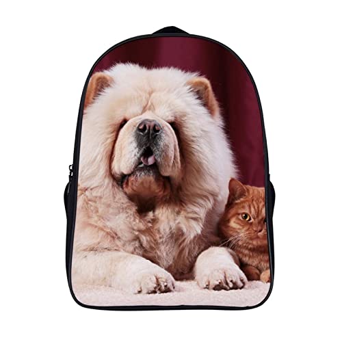 Cadeaux appropriés de sac à dos mignon motif chat et chien pour la rentrée