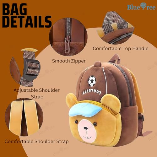 Image of blue tree Cute Kids Backpack Toddler Bag Plush Animal Cartoon Mini Travel Bag for Baby Girl Boy 1-6 Years, Ideal for Gifting for Kids