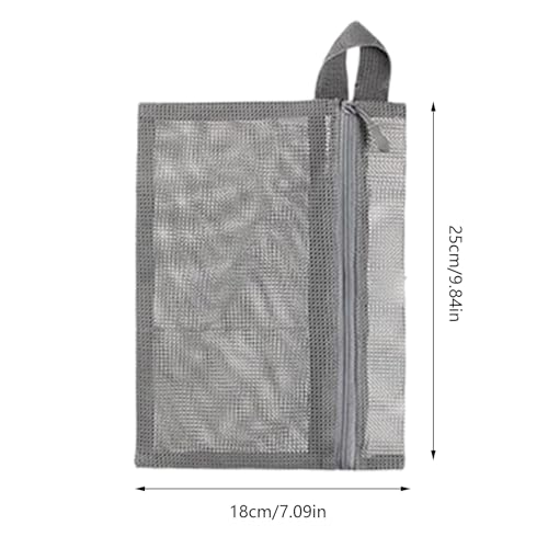 Mesh Zipper Bags,Mesh Shower Bag - Multi-Functional Organizer Toiletry Tote Portable for Dorm Toiletries Medications Stationery Gym Beach College Business Trips - Image 4