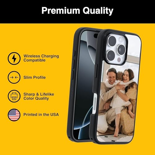 Image of OtterBox iPhone 16 Plus - Customizable Case - Symmetry Series - Personalize with Photo & Text - Snaps to MagSafe - Ultra-Slim - Raised Edges Protect Camera & Screen - Non-Retail Packaging