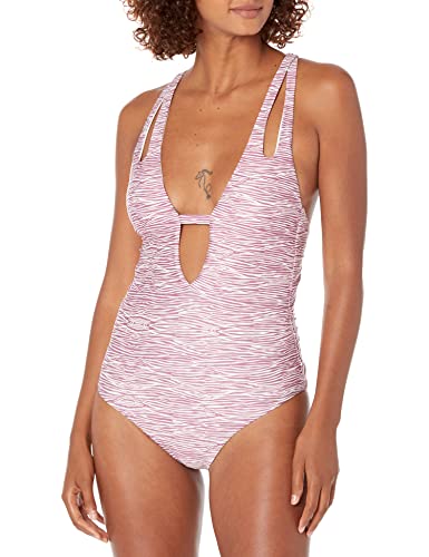 BECCA by Rebecca Virtue Print Play Cut-Out One Piece Bathing