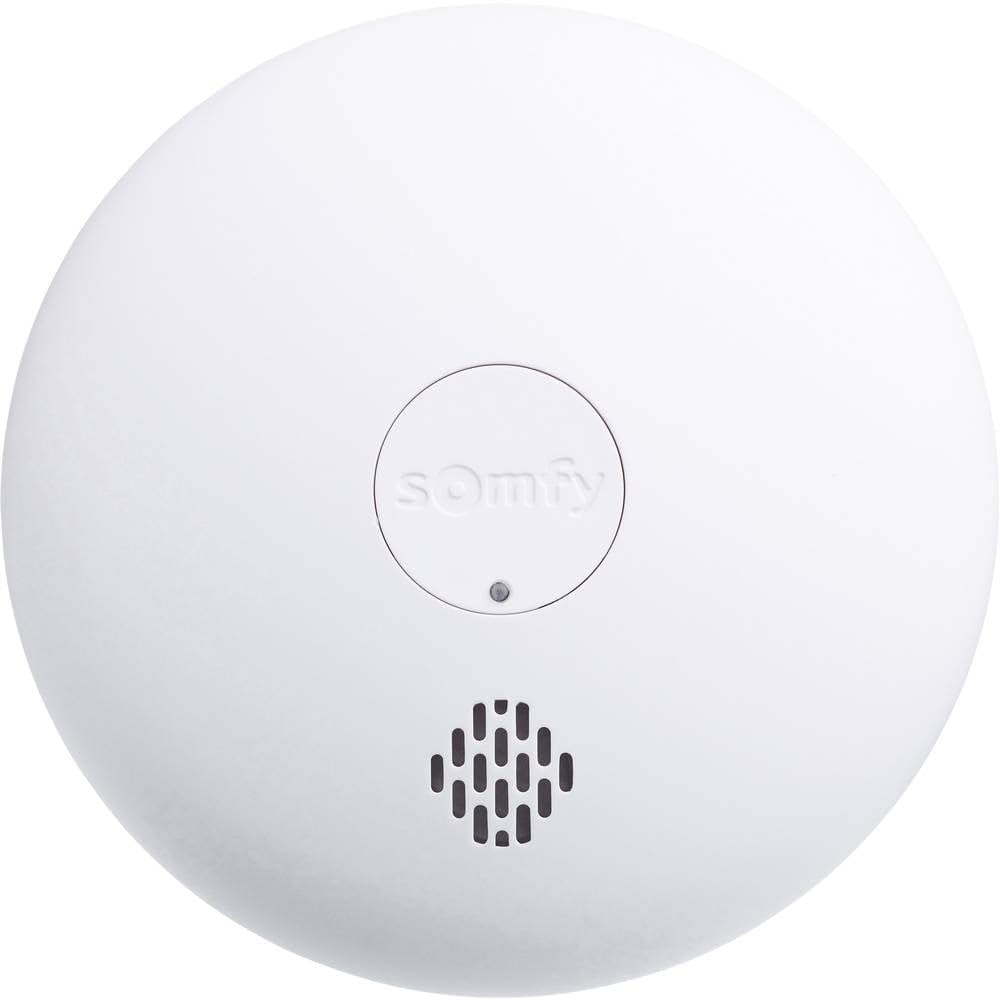 somfy Detector de humo conectado, sirena 85dB, compatible con Home Alarm y Somfy One (+), color blanco