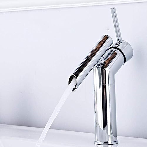 Mitigeur de salle de bain chrome de luxe pour lavabo moderne