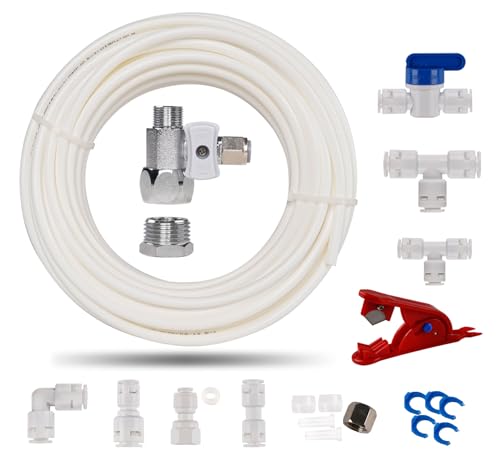 ilauke Tuyau D'alimentation en Eau de Frigo,15m Tuyau D'eau 1/4