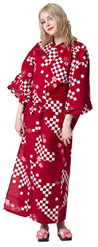 Image of Dita Tokyoin Traditional Made In Japan Cotton Yukata Robe (Japanese Pajama Kimono) Easy Wearing set2