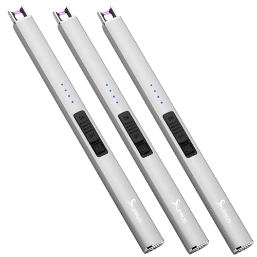 SUPRUS 3-Pack Electric Arc Lighter – USB Rechargeable Flameless Single-Arc