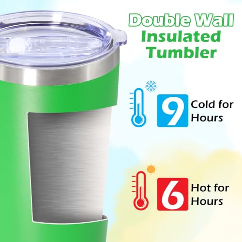 Image of 20oz Tumbler Insulated Tumblers Vacuum Coffee Mug with Lid Green 6Pack