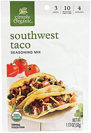 Simply Organic Southwest Taco Seasoning, Certified Organic | 1.13 oz