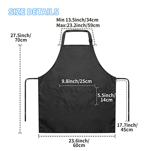 Imerago 15 Pcs Adult Aprons Bulk With Pockets Adjustable Bib Chef Apron For Women Men Painting Crafting Drawing (Multicolor, S) #TOP1