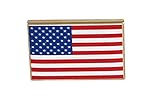 USA Flag Pin-- Made in America (Dimensionally Printed) (1 Pack)