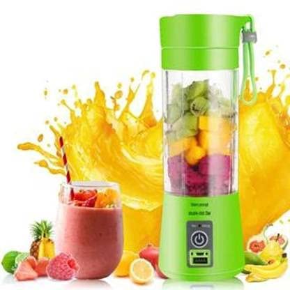 Axiesh Portable & Rechargeable Electric USB Juice Maker Juicer Bottle Blender Grinder Mixer,6 Blades Bottle