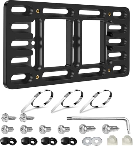 Podestaa Front Bumper License Plate Bracket Holder for Toyota 2000-2025 RAV4 Corolla Camry Hybrid 4Runner Tundra Tacoma Car Plate Frame Mounting Kit