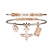 Produktbild KIDULT Bracelet 731030 Pendant with Plane in Steel 316L PVD Rose Gold with Crystals Free Time Collection
