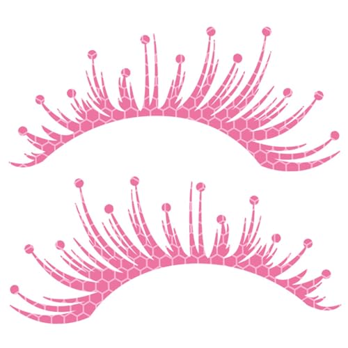 Auto Wimpers voor Koplampen 1 Paar Reflecterende Auto Wimpers Leuke PVC Wimpers Gepersonaliseerde 9.8x4.4 inch DIY Decoratieve Stickers Accessoires, Stijl1 Wimpers Decor