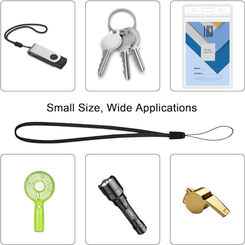 ABLAZE Pacote com 80 cordões de 17 cm para pen drives USB, chaves, chaveiros, porta-crachás e outros