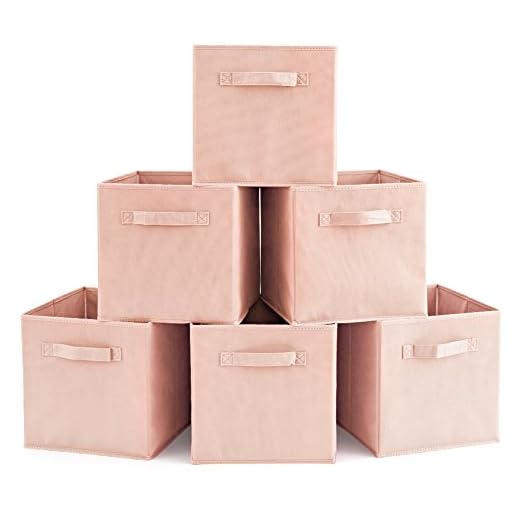 EZOWare Caja de Almacenaje con 6 pcs, Set de 6 Cajas de Juguetes, Caja de Tela para Almacenaje, Dogwood