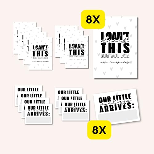 Image of Pregnancy Announcements Wine Labels, 8 Labels + 8 Due Date Stickers, Baby Announcement, Pregnancy Announcement Aunties, Pregnancy Reveal, Pregnancy Announcement Grandparents (Black and White)