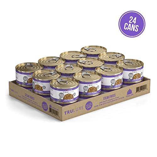 Weruva Truluxe Cat Food, Steak Frites Dinner With Beef & Pumpkin In Gravy, 3Oz Can (Pack Of 24), Purple #TOP1
