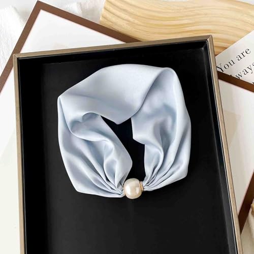 Women's Neck Protection Pearl Scarf Summer Headscarf Magnetic Buckle Decorative Pendant Scarf Simple Full Match Scarf3
