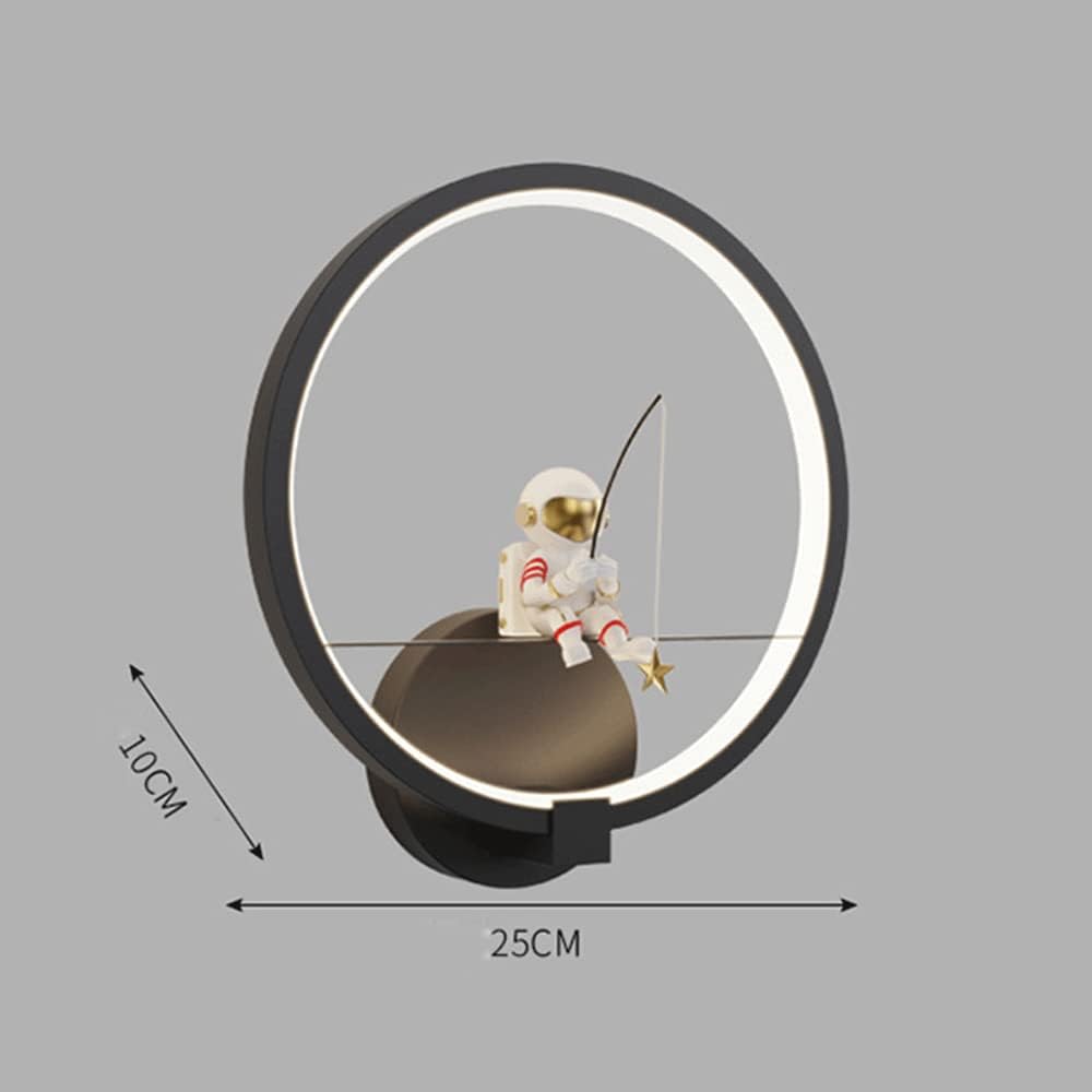 Creative Applique Murale Pour Chambre D'Enfant Avec Kit D'Éclairage Décoratif Astronaute, Applique Murale Led Moderne, Appliques Murales En Métal Avec Abat-Jour En Acrylique, Applique Murale D