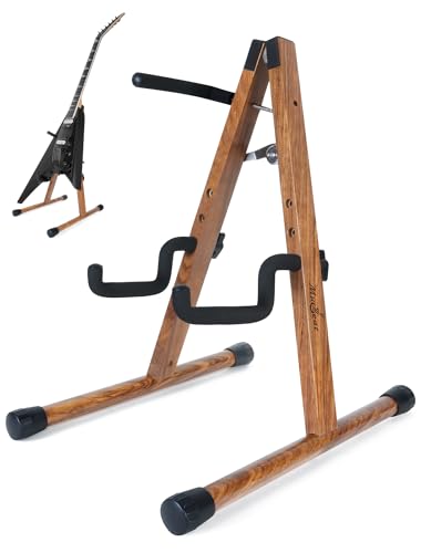 Electric Guitar Stand, Universal A-Frame Bass Rack for Extreme-Shape Guitar