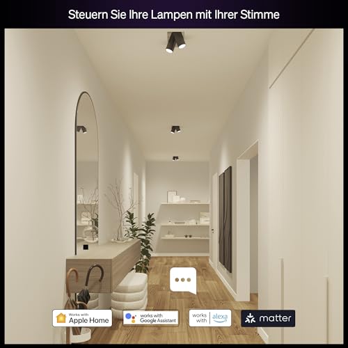 Philips Hue Essential Smart LED GU10 Spotlight, Weiß und Farbe, 345 lm Energiesparlampen, dimmbar, LED Leuchtmittel kompatibel mit Alexa, Google Assistant und Apple Home, 4er Pack