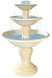  Fontaine Cascade en pierre reconstituée, 3 vasques, h 170cm, grandon