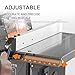 POWSTR Dust-Free Table Saw for Woodworking,9Amp 220V Portable Jobsite Bench Saw with Protective Cover, 5000RPM,60Tooth Steel Blade,98% Vacuuming Rate, 90° Cross Cut 0-45° Bevel