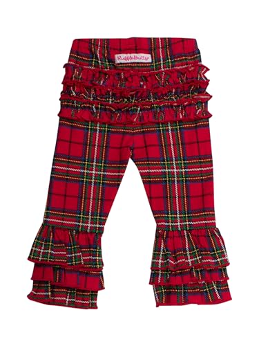 Image of RuffleButts Baby /Toddler Girls Stretchy Flare Pants w /Ruffles