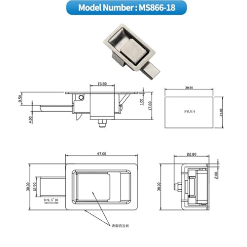 Serrure de panneau contre les ouvertures de portes d'armoire technique - 3