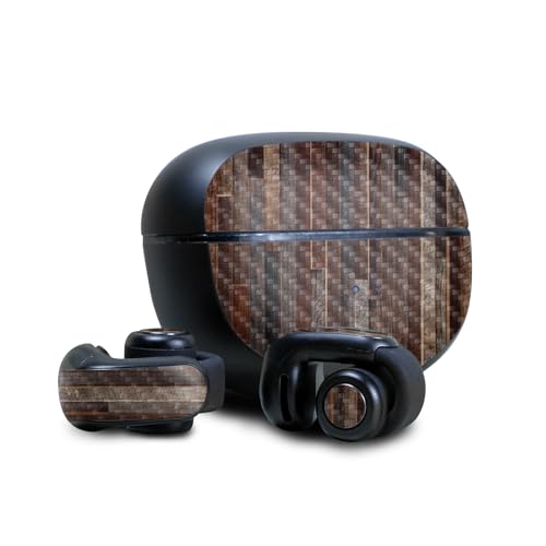 Image of Carbon Fiber Skin Compatible with Bose Ultra Open Earbuds - Woody - Premium 3M Vinyl Protective Wrap Decal Cover - Easy to Apply | Crafted in The USA by MightySkins