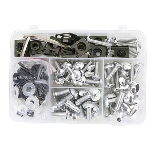 �I�[�g�o�C�p�l�W�E�{���g Compatible With CB500X For VFR800X For VFR1200X For NC700X �t�F�A�����O�p�{���g�L�b�g�l�W�i�b�g�Z�p�{���g���b�V���[(Silver)