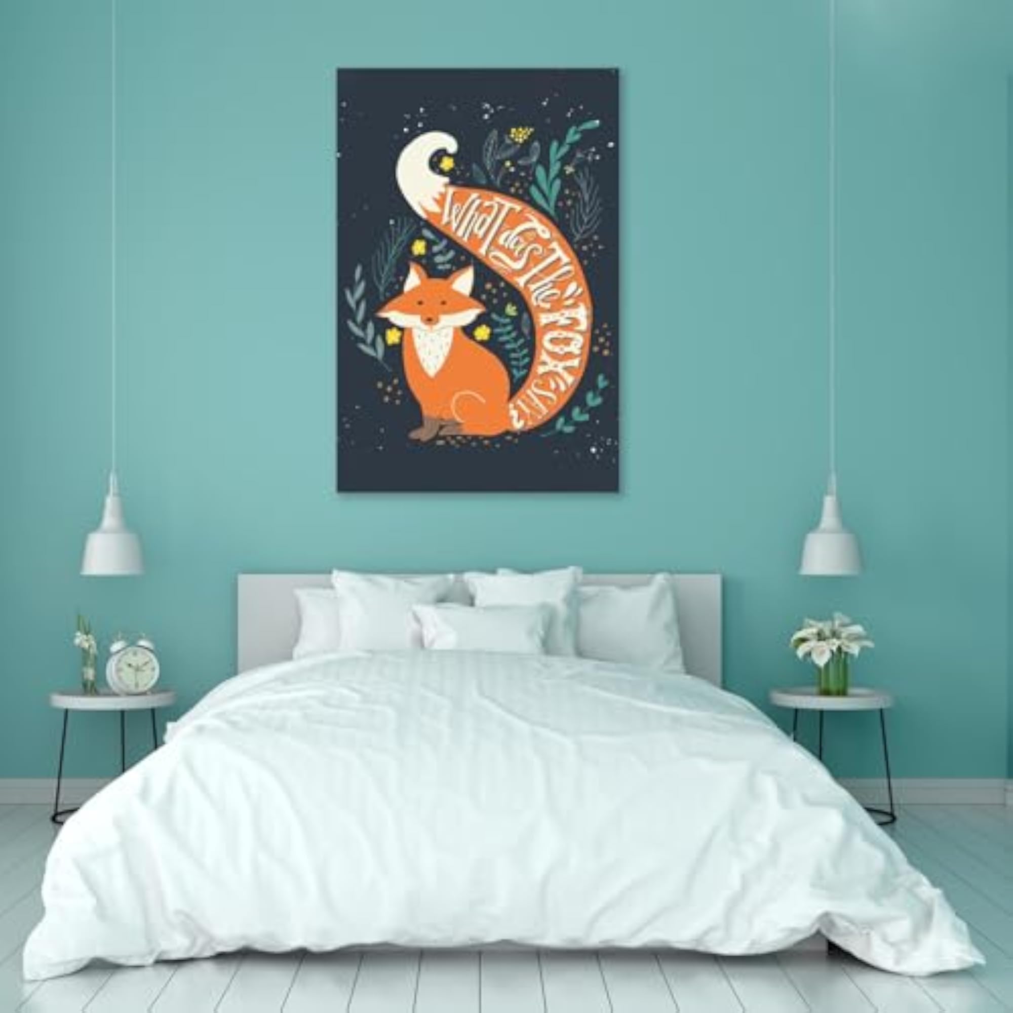Fox & Hand Lettering Vinyl Wall Sticker