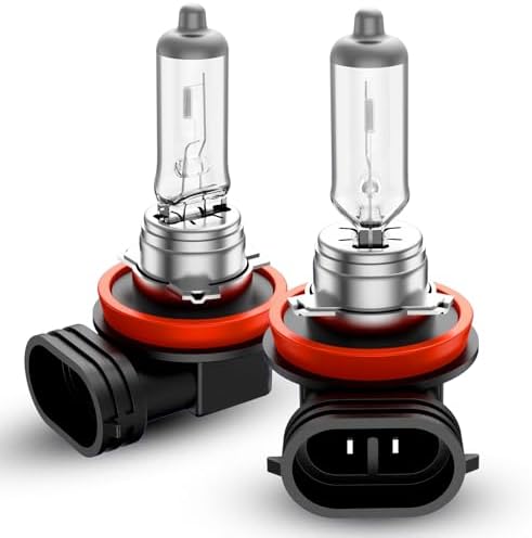 TIRARP H11 Headlight Bulbs, 2Pcs 12V 55W H11 Halogen Bulbs Replacement for Car Truck Headlight Bulb, 3800K Amber Yellow