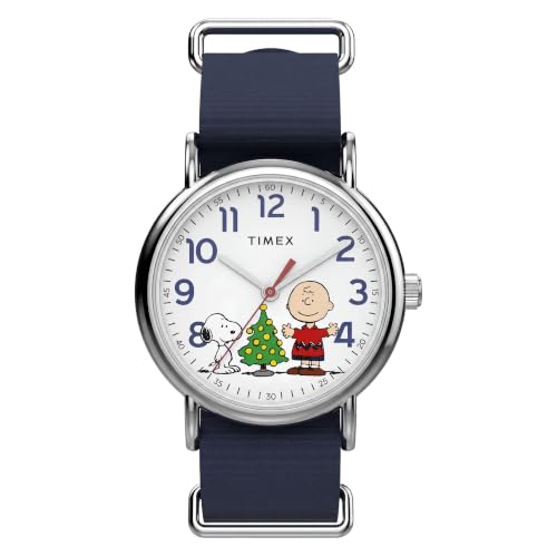Montre Timex Peanuts Weekender Charlie Brown boîtier argenté 38 mm