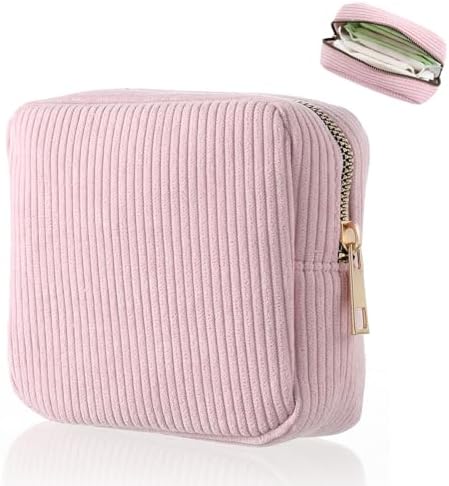 Period Bag for Teen Girls, Corduroy Sanitary Napkin Storage Bag, ...