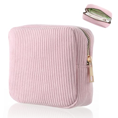 Period Bag for Teen Girls, Corduroy Sanitary Napkin Storage Bag, ...