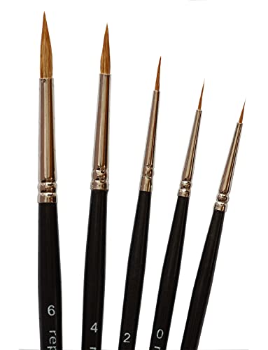 Rotmarder Pinselset Rotmarderhaar Künstler Marderhaarpinsel Set...