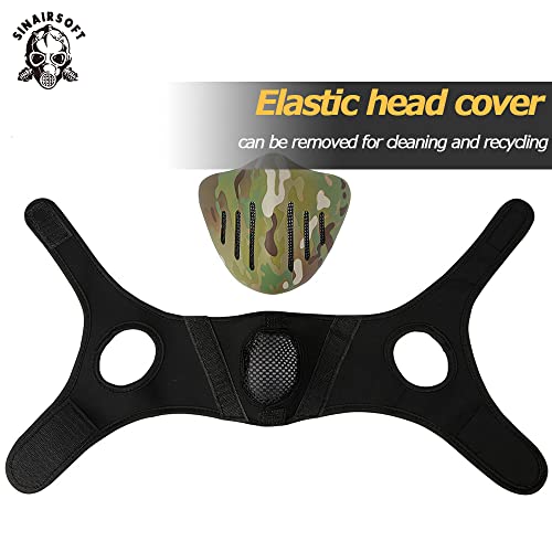SINAIRSOFT Airsoft Mask Freely Combinable Airsoft Helmets/Goggles Black - Image 4