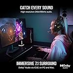 Corsair HS80 RGB USB Premium Gaming Headset with Dolby Audio 7.1 Surround Sound (Broadcast-Grade Omni-Directional Microphone, Memory Foam Earpads, High-Fidelity Sound, Durable Construction) Carbon - Image 2